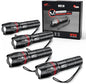 HAUSBELL LED A100 Flashlight Bright, Zoomable Tactical Flashlights Flash Light with 2000 High Lumens and Five Modes for Emergency and Outdoor Use Camping Accessories, 4 Pack