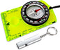 Posinly Advanced Orienteering Compass - Survival Whistle, Map Reading Field Compass for Camping, Hiking & Navigation, Great for Kids