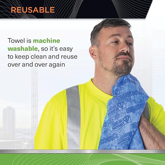 Cordova CT200 Coldsnap Cooling Towel, Lime Super Absorbent & EVAporative Pva Material, 33.5 X 13 Inches