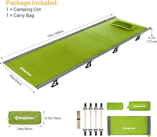 KingCamp KC3986 KC, One Size, Green with Side Pocket