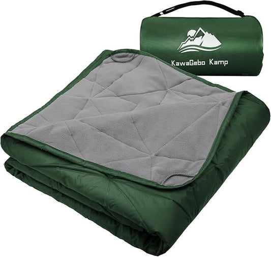Outdoor Waterproof Blanket, Foldable Fleece Stadium Blanket for Outdoor Sports Event,Camping,Concerts, Car,Pet,Picnics -Windproof, Wearable,Machine Washable 80"x58"