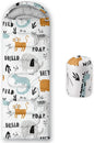 Kids Sleeping Bag for Boys Girls,Cute Puppy Print-Lightweight Warm Portable Outdoor Indoor-Waterproof Cold Weather Resistant Sleeping Bag for Camping Hiking