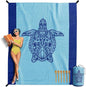 VENTURE 4TH Family-Size Beach Blanket: Sandproof, Waterproof, Lightweight & Compact. Includes Stakes and Carry Bag. 7x8 feet XL Mandala Turtle