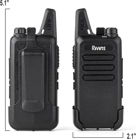 Walkie Talkies Rechargeable Long Range Two-Way Radios with Earpieces,2-Way Radios UHF Handheld Transceiver Walky Talky with Li-ion Battery and Charger（6 Pack）