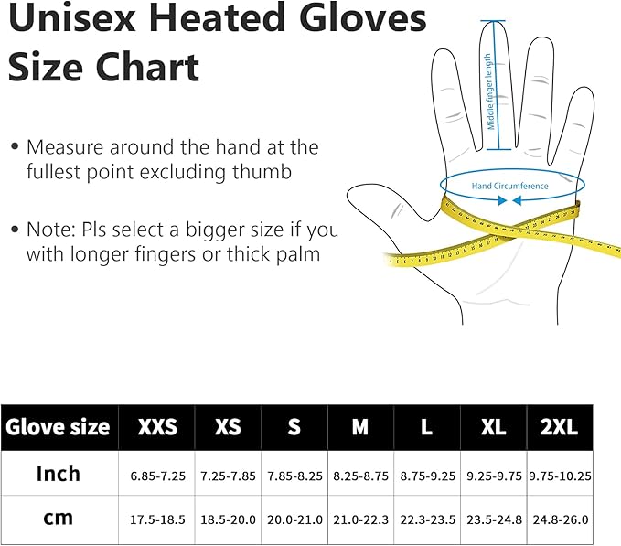 SNOW DEER Heated Gloves Electric Upgraded Men Women 7.4V Rechargeable Battery Gloves,Heated Motorcycle Glove Mittens