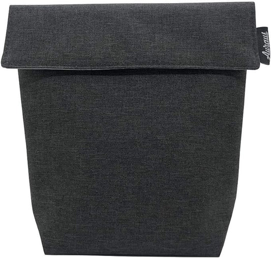 Insulated Reusable Eco Snack bag, Sandwich bag, Food Pouch, Insulated Lunch Bag, Insulin Cooling Case, golf pouch, Work, Picnics, Travel, Men, Woman (Dark Grey)