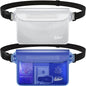 Labeol Waterproof Fanny Pack, 2 PCS Waterproof Pouch with Waist Strap, Fanny Pack to Keep Phone and Valuables Dry for Swimming Kayaking Boating Snorkeling