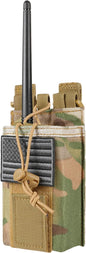 FRTKK Tactical Radio Holder Radio Holster Molle Radio Pouch Universal Radio Case Military Heavy Duty Radio Bag for Police Firefighter Two Ways Walkie Talkies Vest