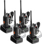 Walkie-Talkies Long Range Two-Way Radios: Rechargeable Walkie Talkies for Adults, Walky Talky VOX Walkie Talkie Earpiece with Mic 2 Way Radio with Flashlight and Charger for Business Family(4 Pack)