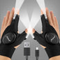 Mylivell Handsfree LED Flashlight Gloves Unique Gift for Men Women Dad Him Boyfriend Husband, Ideal for Fishing Camping Repairing Bright Flexible Rechargeable Fathers Day Christmas Birthday Gifts