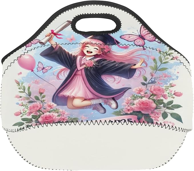 Neoprene Lunch Bags Thermal Insulated Lunch Tote Bag Reusable Washable Neoprene Picnic Bag for Women Men