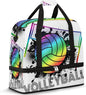 Sports Gym Bag, Volleyball Sport Ball Travel Duffel Bag with Shoes Compartment Waterproof Overnight Bag Workout Weekender Bag Boys Girls Yoga Dance Bag Gym Tote Bag for Women Men