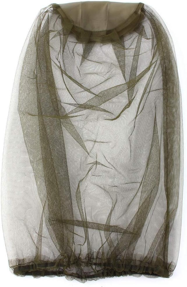 BORDSTRACT Mosquito Head Net Mesh, Mosquito Netting, Preventing Bugs Gnats Midges Biting, Face Neck Screen Net for Camping Fishing Hiking Outdoor Activities
