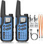 Radioddity FS-T7 Walkie Talkies for Adults Kids Long Range Rechargeable Walky Talky FRS NOAA Two Way Radio, License Free with VOX, USB-C Charging, Flashlight, for Camping Hiking, 2 Pack
