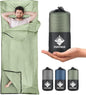 Sleeping Bag Liner, Sleep Sack Travel Sheets, Two-Way-Zipper Expose Feet Separately, Portable Single Camping Sheet for Hotel,Hostels,Business Trips