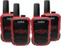 Radtel RT12 Rechargeable Walkie Talkies for Adults Long Range Handheld FRS Two Way Radio 16CH Handsfree VOX for Camping Hiking (4 Pack) (red)