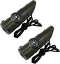 2 Pack Emergency Survival Whistle, 3-in-1 Emergency Whistles with Compass and Thermometer, Loud Safety Whistle with Lanyard for Outdoor Hiking