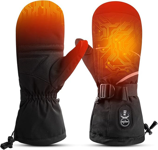 SNOW DEER Heated Gloves Electric Upgraded Men Women 7.4V Rechargeable Battery Gloves,Heated Motorcycle Glove Mittens