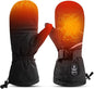 SNOW DEER Heated Gloves Electric Upgraded Men Women 7.4V Rechargeable Battery Gloves,Heated Motorcycle Glove Mittens