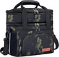 Lunch Box For Men/Women,Large Double-layer Insulated Expandable Reusable Leakproof Cooler Bags For Adults,Lunch Bag With Adjustable Shoulder Strap For Office Travel Picnic（Camo）