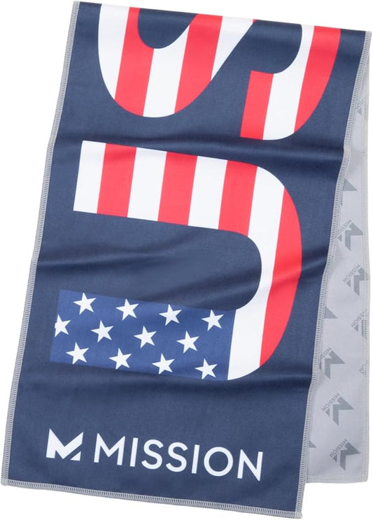 MISSION Original Cooling Towel, USA - Soft, Durable Microfiber - Cools Up to 2 Hours - UPF 50 Sun Protection - Machine Washable