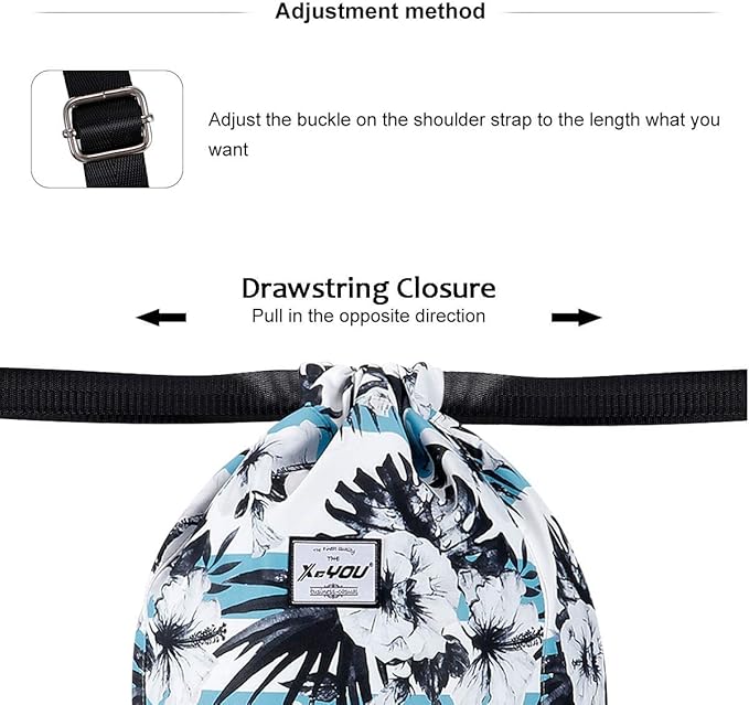 XEYOU Drawstring Sports Backpack Lightweight Gym Yoga Sackpack Shoulder Rucksack Casual Outdoor Daypack for Women and Men