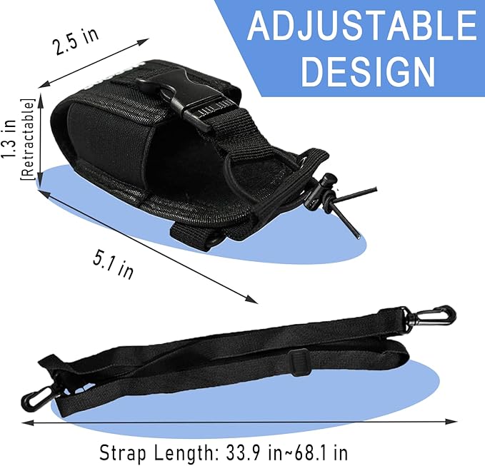 Radio Holster, 2 Pack Radio Pouch for Vest, Radio Holder for Duty Belt, Multi Tactical Radio Pouch for Two Way Walkie Talkies Outdoor Sports Adjustable Storage