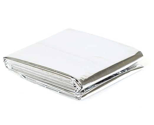 Primacare CB-6831 Emergency Mylar Thermal Foil Blanket, Lightweight and Durable Insulation Mylar Material, Perfect for Outdoors, Hiking, Survival, First Aid, 62" x 82"