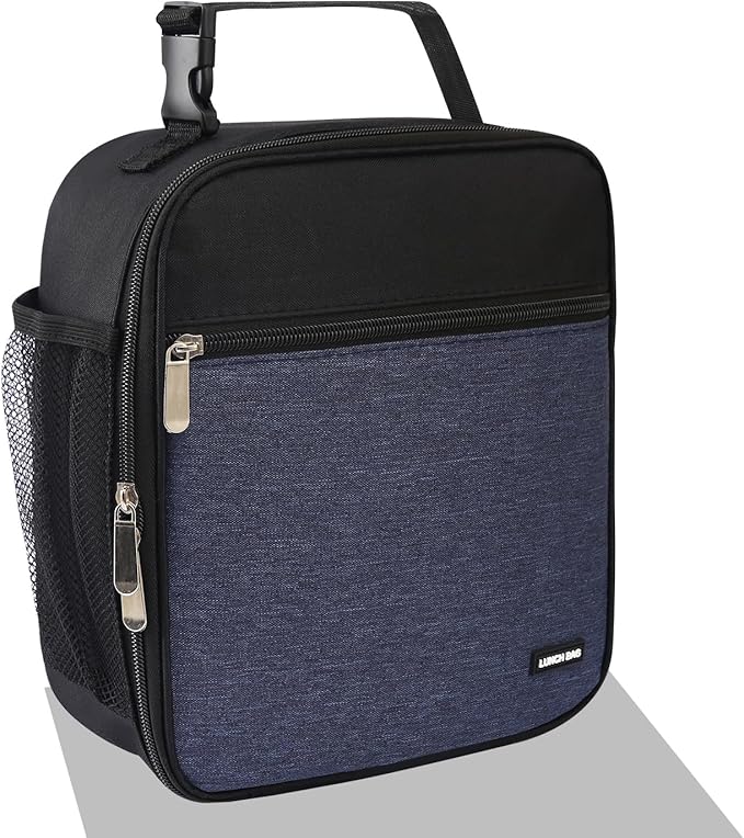 Lunch box Lunch bag for men women Insulated Lunchbox Lunch bags for Work Picnic Travel (Thicken navy blue)