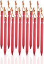 Tent Stakes,Camping Stakes,7-in Ground Pegs with Reflective Pull Ropes, Tri-Beam Stakes in a Carrying Bag, for Camping, Backpacking, Hammocks and Canopy,Aluminum Tent stakes12 Pack