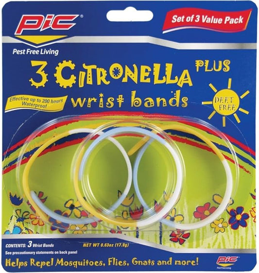 Pic Citronella Plus Wristband (3 Count)