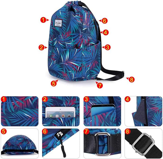XEYOU Drawstring Sports Backpack Lightweight Gym Yoga Sackpack Shoulder Rucksack Casual Outdoor Daypack for Women and Men