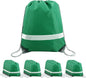 BeeGreen Drawstring Backpack Bags 20,30,50 Packs Reflective String Bags for Gym Sport Trip Cinch Sack DIY for Women Men