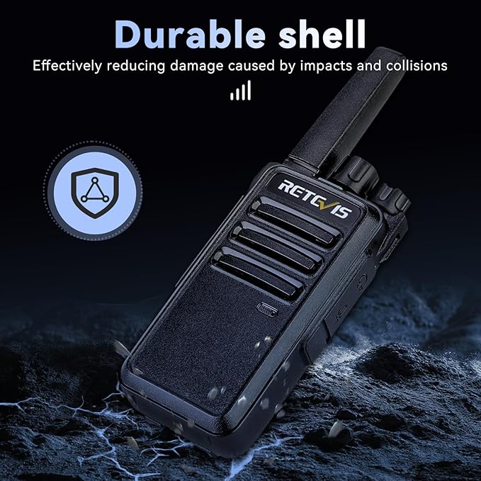 Retevis RT68 Walkie Talkies with Earpiece,2 Way Radios Long Range,Heavy Duty Walkie Talkies for Adults,Rechargeable with USB Charger Base, for Restaurant School Manufacturing Healthcare(20 Pack)