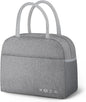 Lunch Bag Lunch Box for Women Men Reusable Insulated Cooler Lunch Tote Bags, Leakproof Cute LunchBag Large Capacity for Work Travel Picnic,Grey