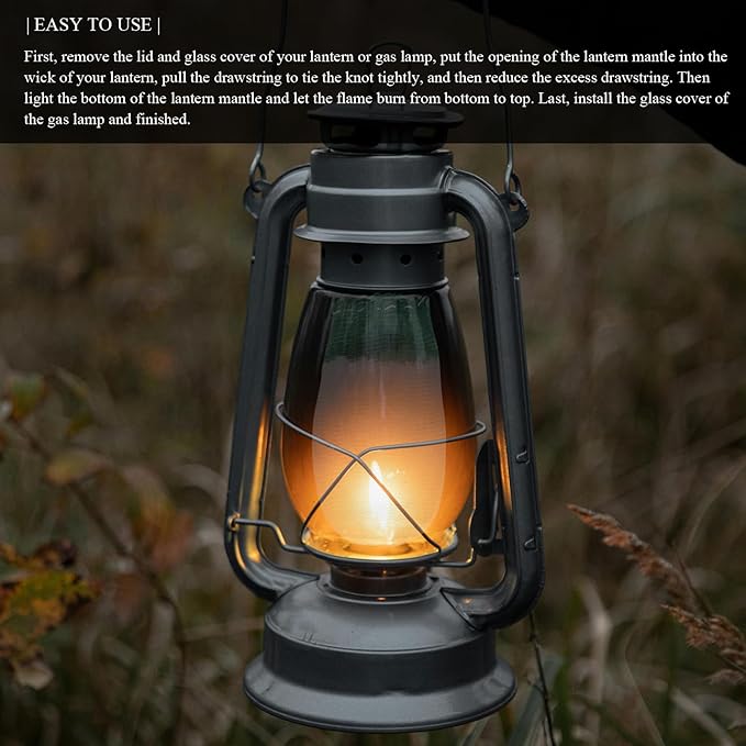 Lantern Mantles 10Pcs String Tie Propane Lantern Mantles for Outdoor Camping U-Shape Mantles for Propane Lantern Gas Lantern Covers Lantern Natural Fueled Lanterns Mantle