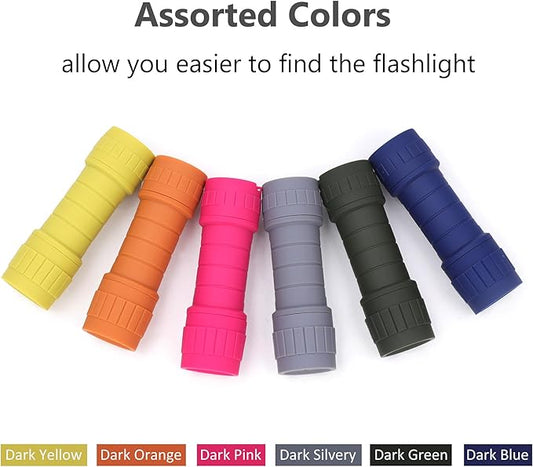6-Pack Small Flashlights Set, Super Bright 100 Lumen LED Flashlight Pack with 18-Piece AAA Batteries Included, Mini Flashlight for Kids, Outdoor Flashlight for Camping, Hiking, Emergency