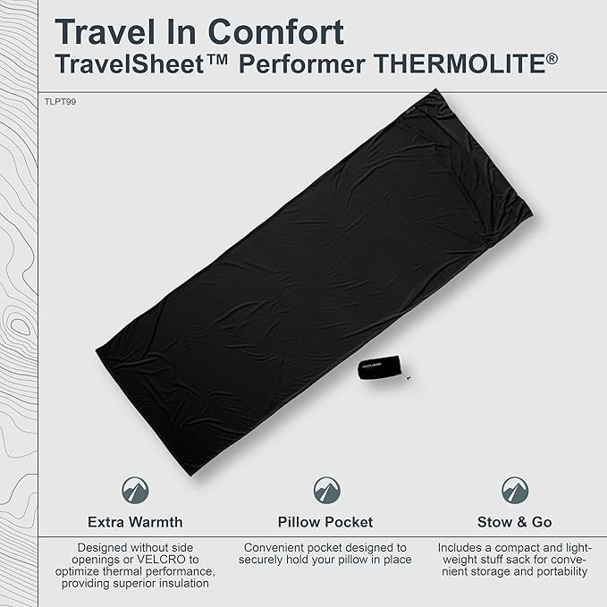 COCOON - Premium - TravelSheet -Thermolite - Volcano Grey - Regular