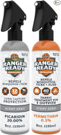 Ranger Ready Repellents P2Pak Permethrin + Picaridin Tick & Insect Repellent, Scent Zero, 8 Fl Oz. (Pack of 2)