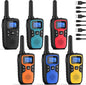 Wishouse Walkie Talkies for Adults Long Range-Rechargeable Portable 2 Way Radios,Hiking Accessories Camping Gear Toys for Kids with Lamp,SOS Siren,NOAA Weather Alert,VOX,Easy to Use,Walky Talky 6 Pack