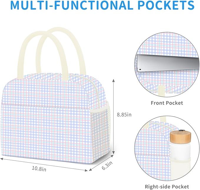 Lunch Bag Women, Lunch Box for Women Men Reusable Insulated Lunch Tote Bag, Handbags Case High Capacity for Travel Work Picnic