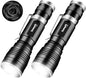 LED Tactical Flashlight Bright,3Modes High Lumens,Zoomable,Everyday Small Flashlights Powerful for Camping Accessory,Emergency,Only Flashlights(2PACK)