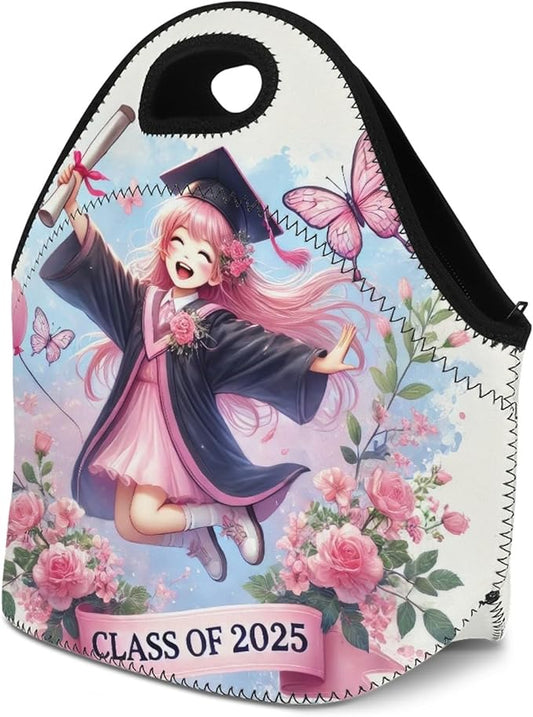 Neoprene Lunch Bags Thermal Insulated Lunch Tote Bag Reusable Washable Neoprene Picnic Bag for Women Men