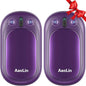 AI Hand Warmers Rechargeable, AaoLin 2 Pack Electric Hand Warmers Reusable, 12Hrs Long Heating, Portable Pocket Handwarmer Great Gift for Outdoors, Camping, Golf, Hunting Gear