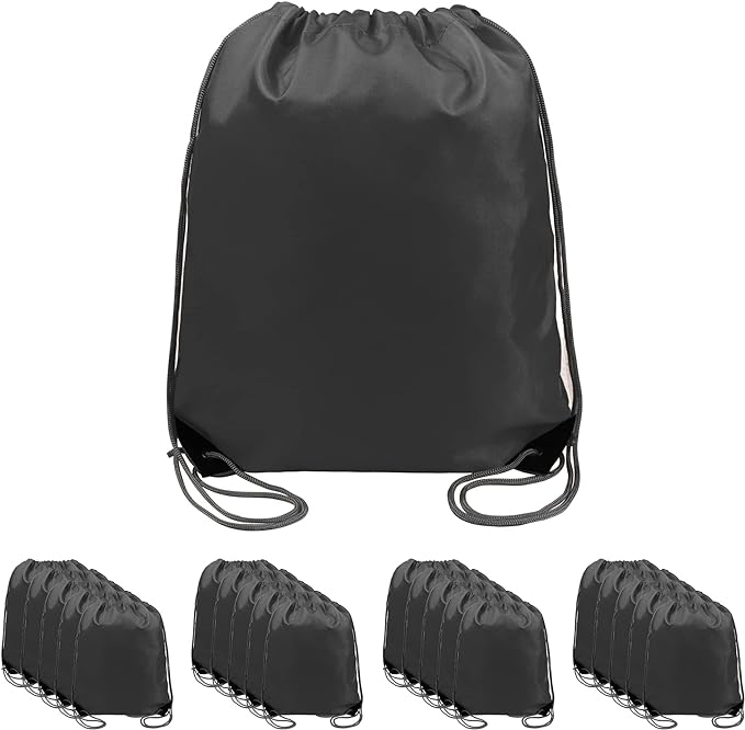 BeeGreen Drawstring Backpack Bags 20,30,50 Packs Reflective String Bags for Gym Sport Trip Cinch Sack DIY for Women Men