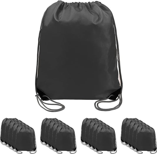 BeeGreen Drawstring Backpack Bags 20,30,50 Packs Reflective String Bags for Gym Sport Trip Cinch Sack DIY for Women Men