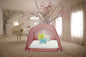 Laylala Indoor Privacy and Play Tent on Bed Sleep Cozy in Drafty Room，Privacy Tent on Bed for Warm (Pink), The sky is blue