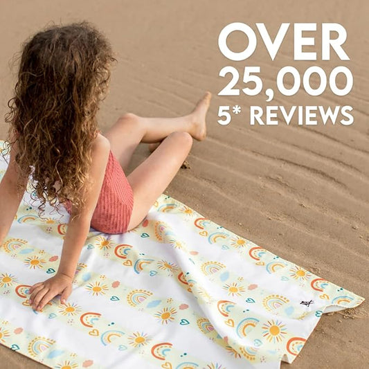 Dock & Bay Quick Drying Towel - for Sports, Gym, Travel, Yoga, Camping, Swimming - Super Absorbent, Compact, Lightweight - 100% Recycled Materials - Includes Bag - Variable Sizes