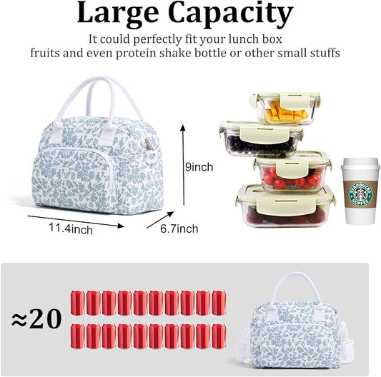 Insulated Lunch Bag for Women Men Large Reusable Lunch Box Adult Leakproof Portable Cooler Tote Bags for Work Picnic