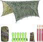 Gold Armour Rainfly Tarp for Hammock and for Tent, Camping Essentials Rain Fly Cover, Waterproof Lightweight Camping Accessories, Survival Camping Gear Camping Tent Accessories (Camo)